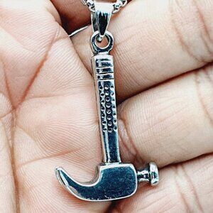 ❤️Fashion silver-plated Hammer Necklace , N90201P118